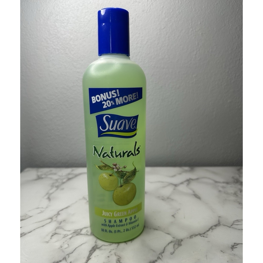 Suave Naturals Juicy Green Apple Shampoo Apple Extract Vitamin E Discoed 18 Oz